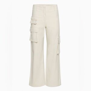WILFRED FREE cream picture cargo pants
